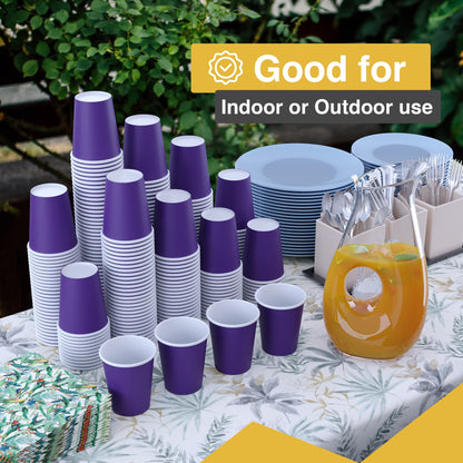 12 Oz. Purple Paper Cups | 20 Count