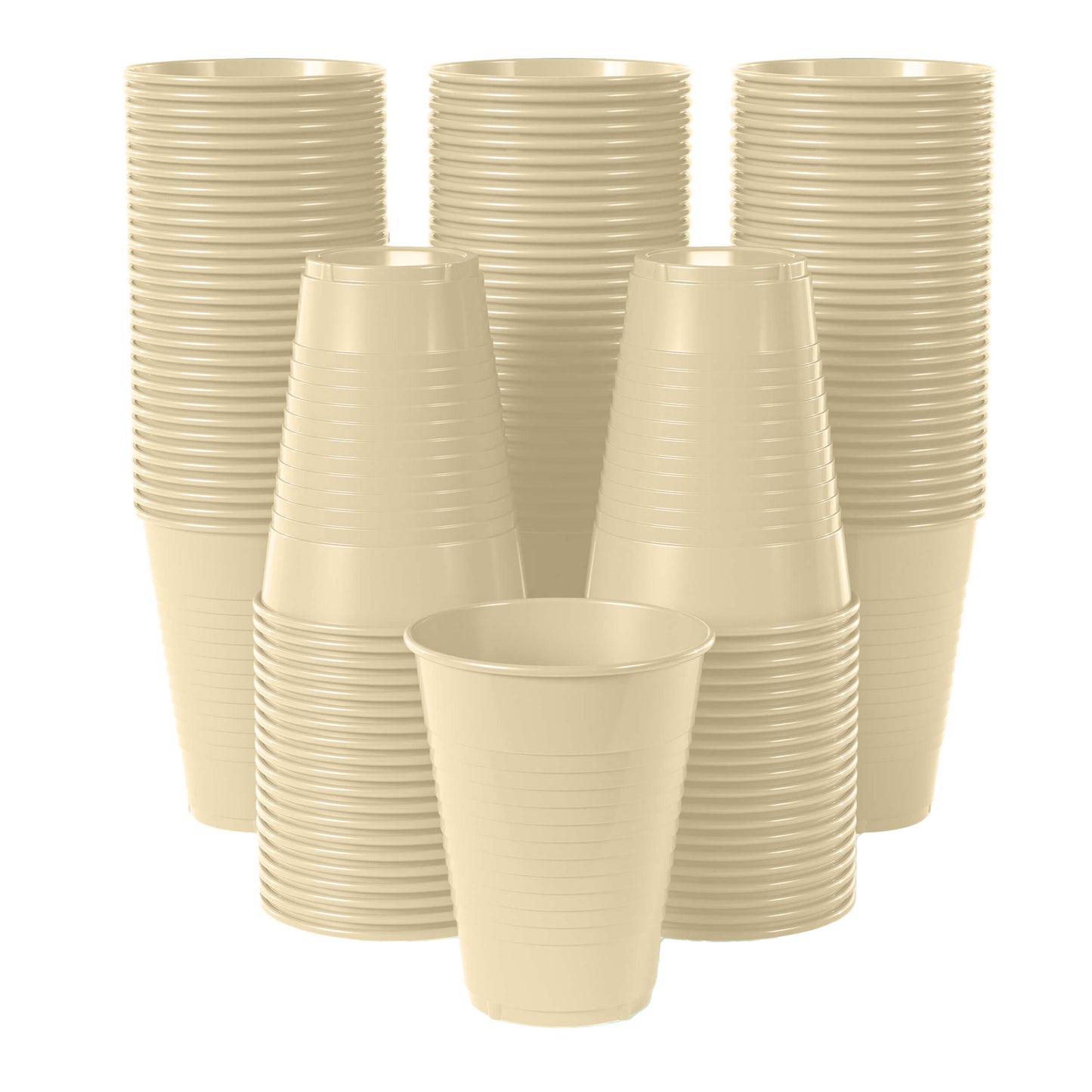 12 Oz. Ivory Plastic Cups | Case of 600