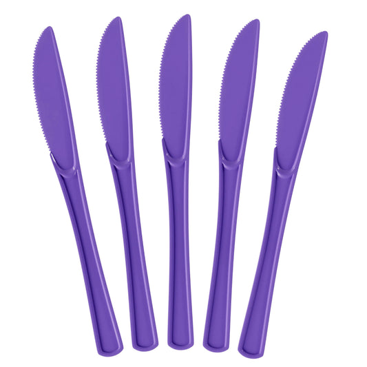 Heavy Duty Purple Plastic Knives | Case of 1200