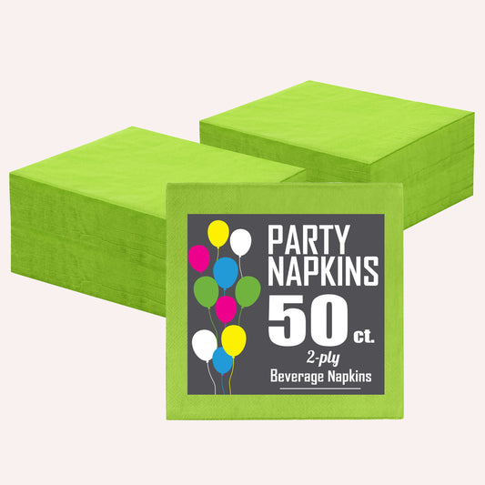 Lime Green Beverage Napkins | Case of 3600