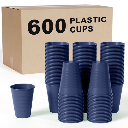 12 Oz. Navy Plastic Cups | Case of 600