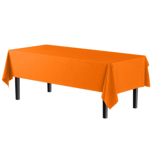 Orange Plastic Table Cover | Case of 48