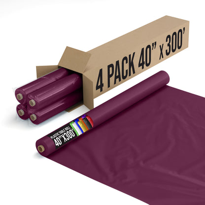 40 In. x 300 Ft. Premium Plum Table Roll | Case of 4