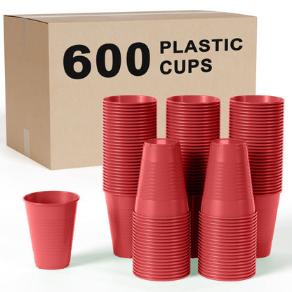 12 Oz. Red Plastic Cups | Case of 600