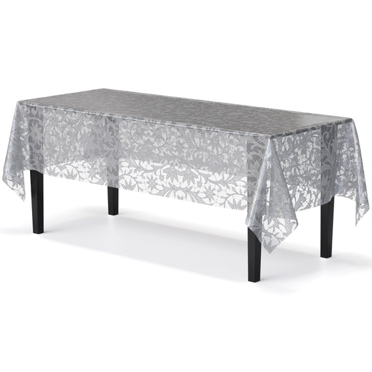 Silver Lace Table Cover | Case of 48