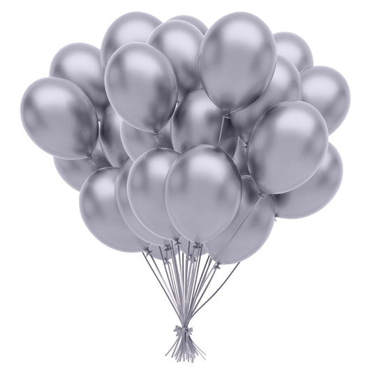 12 In. Silver Balloons | Case of 3600