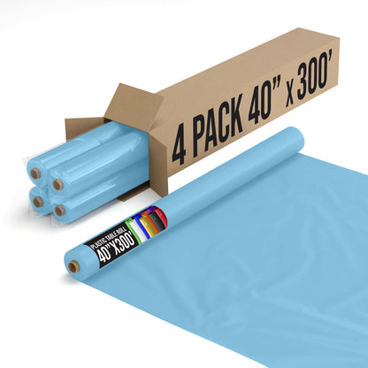 40 In. x 300 Ft. Premium Sky Blue Table Roll | Case of 4