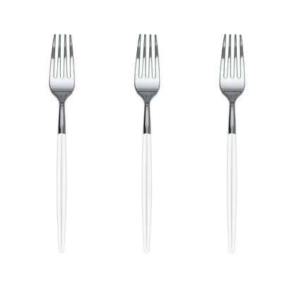 Trendables Forks White/Silver | 480 Count