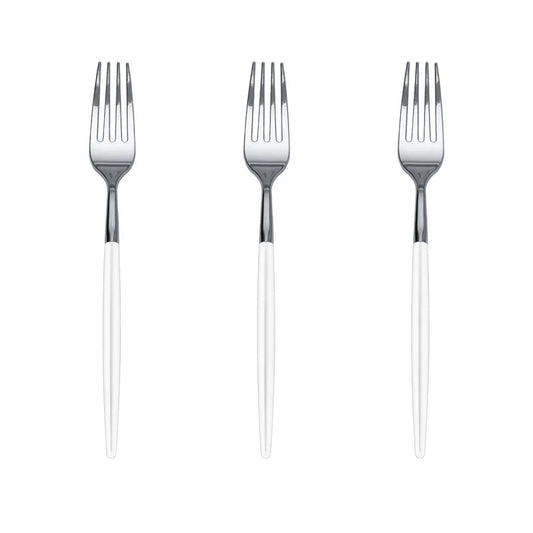 Trendables Forks White/Silver | 480 Count