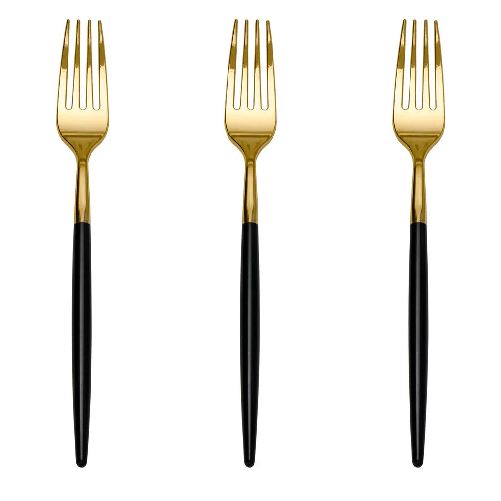 Trendables Forks Black/Gold | 480 Count