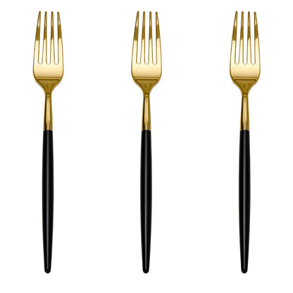 Trendables Forks Black/Gold | 480 Count