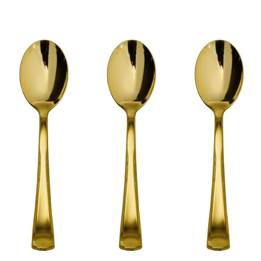 Exquisite Gold Plastic Tea Spoons | 480 Count