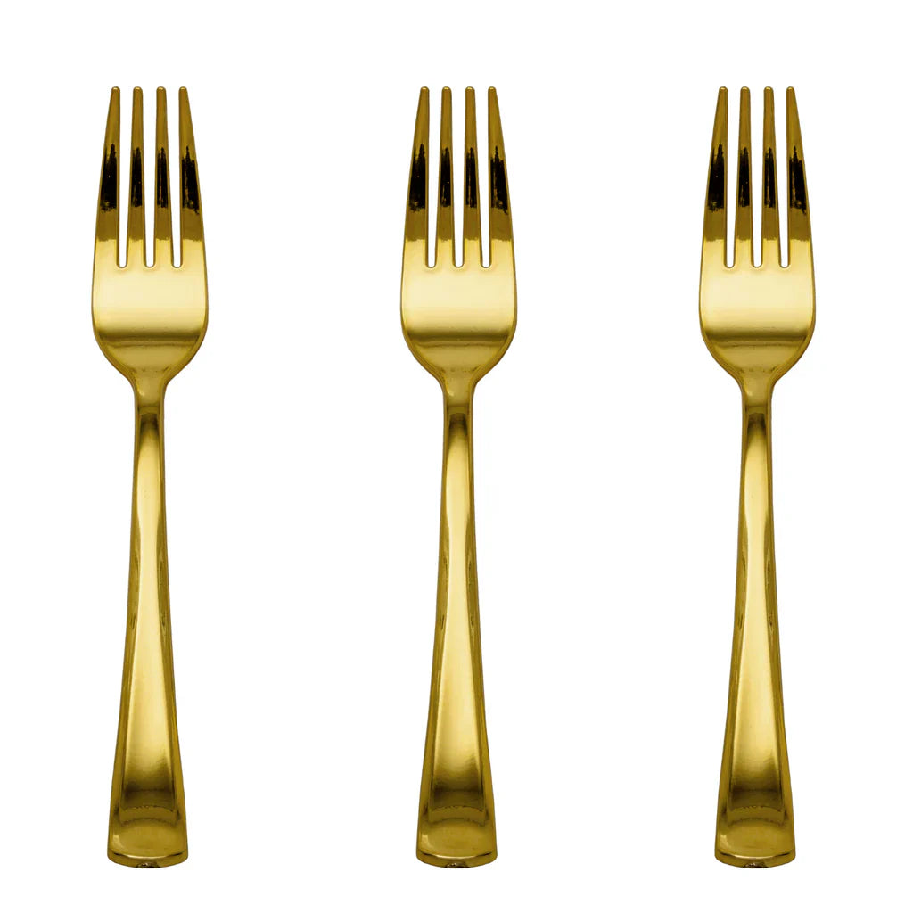 Exquisite Gold Plastic Forks | 480 Count