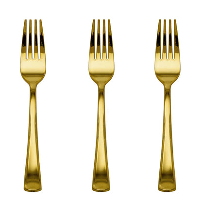 Exquisite Gold Plastic Forks | 480 Count