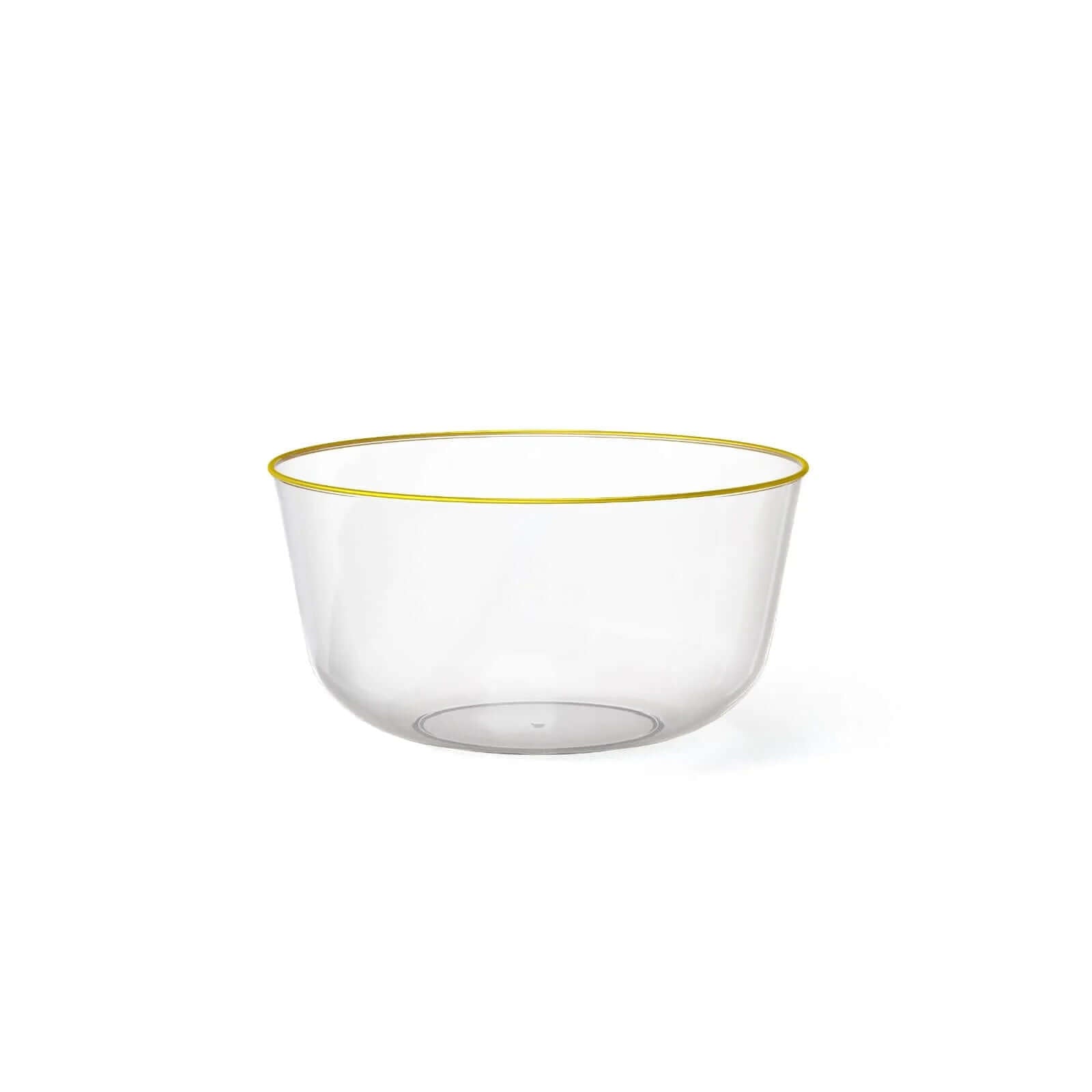 16 oz Trend Clear/Gold Rim Plastic Bowls | 10 Count – Crown Display