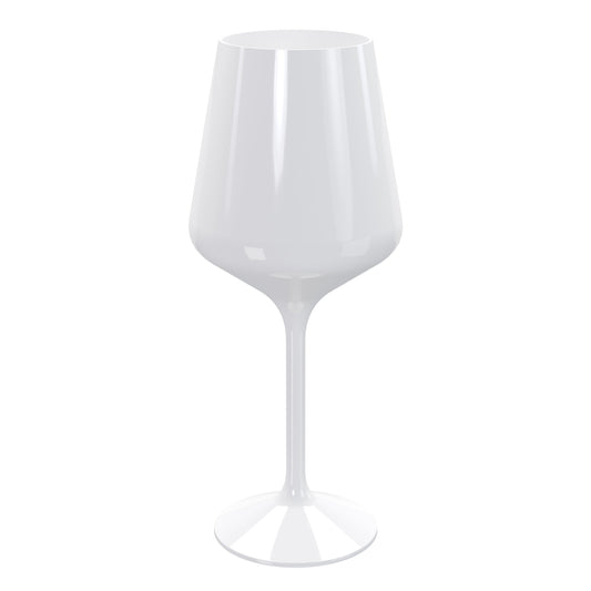 16 Oz. White Stemmed Wine Glasses | 48 Count