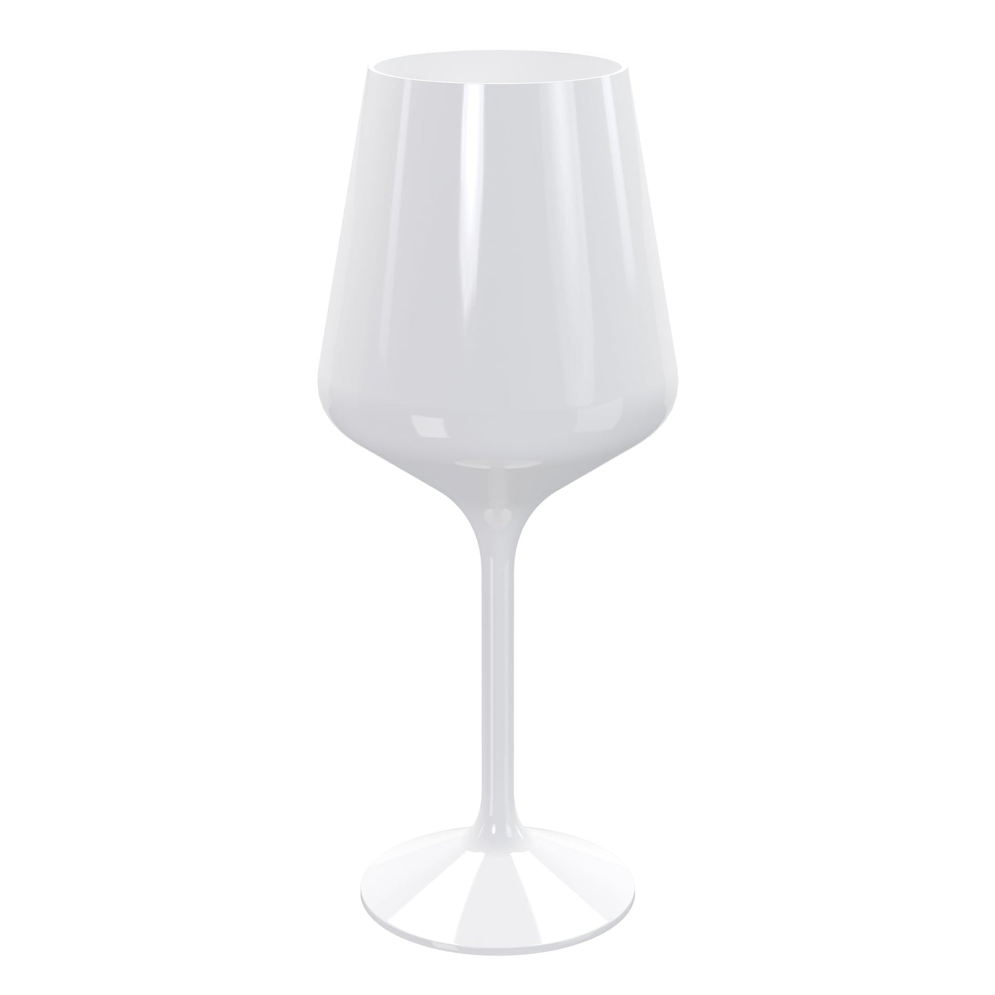 16 Oz. White Stemmed Wine Glasses | 48 Count