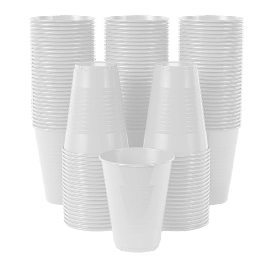 12 Oz. White Plastic Cups | Case of 600