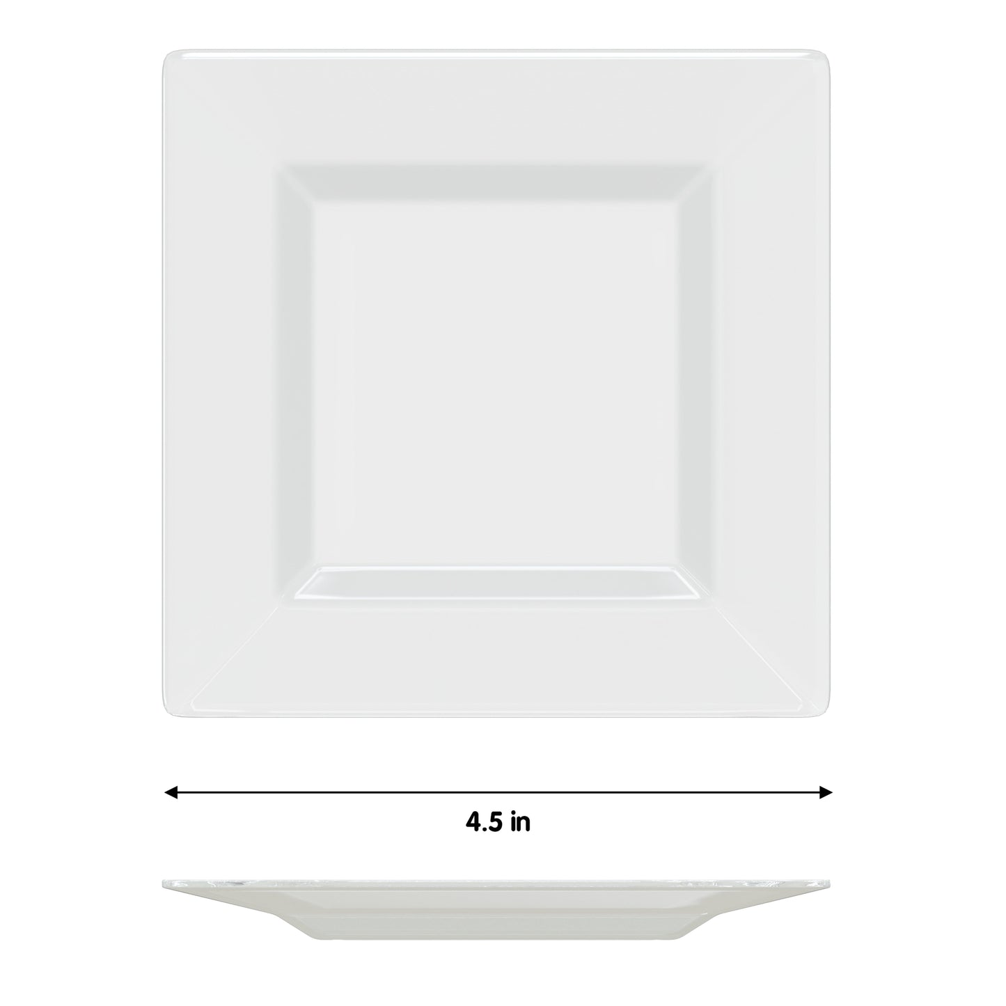 4.5 In. Clear Square Plates | 600 Count