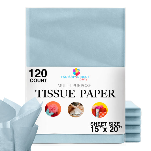 Light Blue Tissue Paper 15"" x 20"" | 120 Sheets