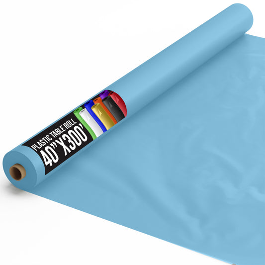 40 In. x 300 Ft. Premium Sky Blue Table Roll | Case of 4