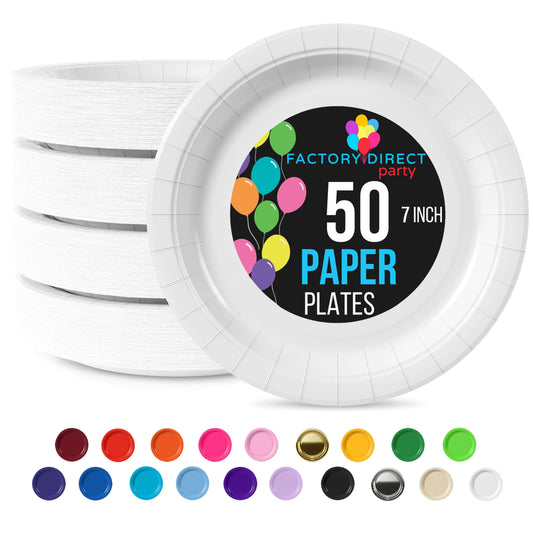 7 In. White Paper Plates | Case of 1000