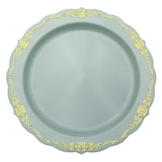 10 In. Robin Blue Victorian Design Plates - 20 Ct.