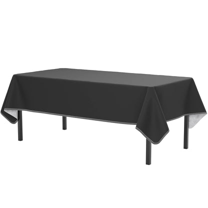 Black Flannel Backed Table Cover 54 In. x 70 In. | Case of 36