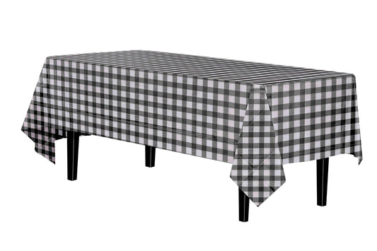 Black Gingham Table Cover | Case of 48