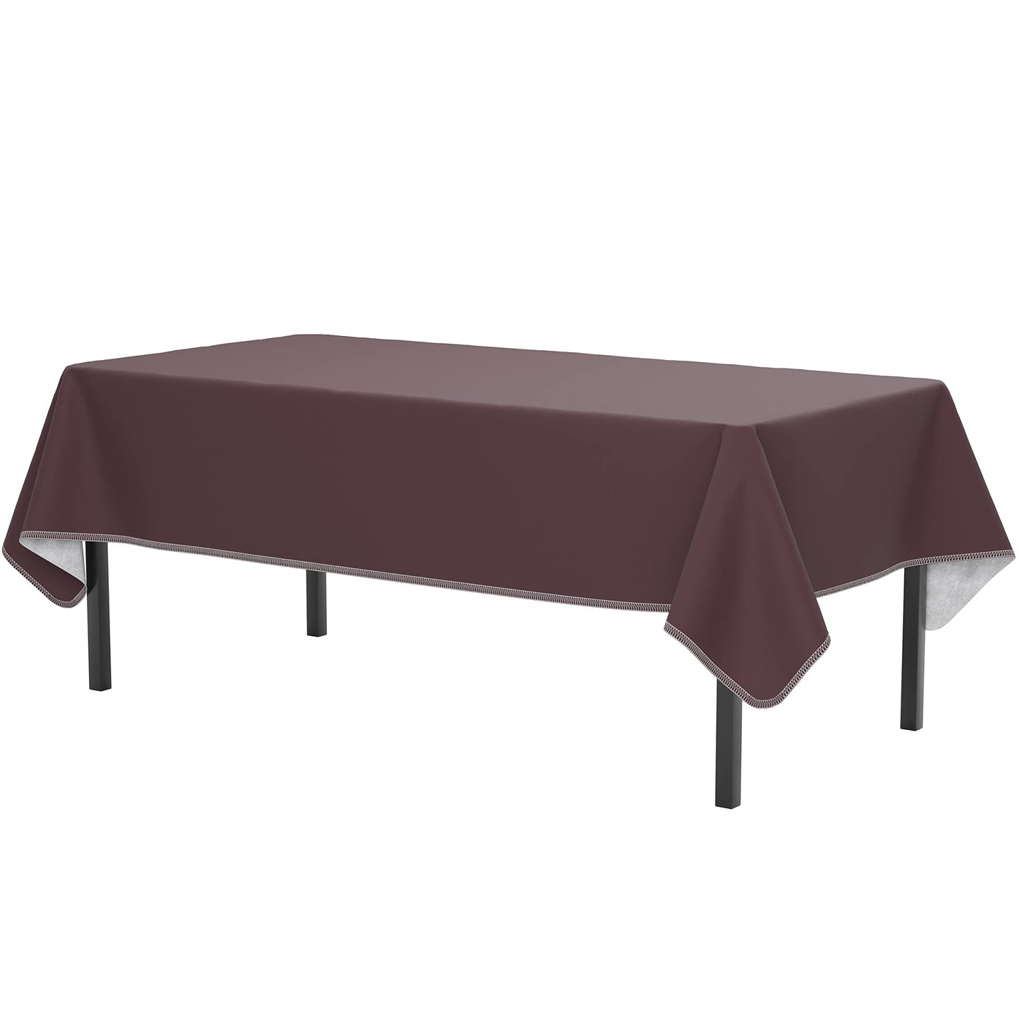 Brown Flannel Backed Table Cover 54 In. x 108 In. | Case of 36