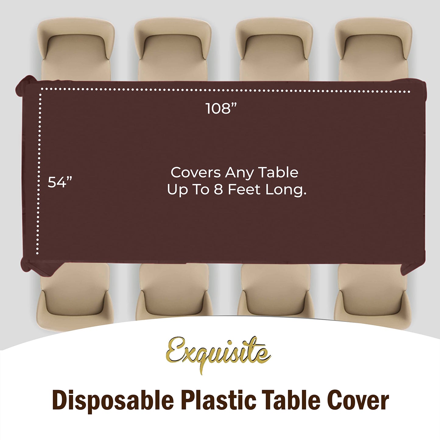 Premium Brown Table Cover | Case of 96