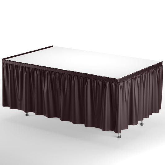 Brown Plastic Table Skirt | Case of 48