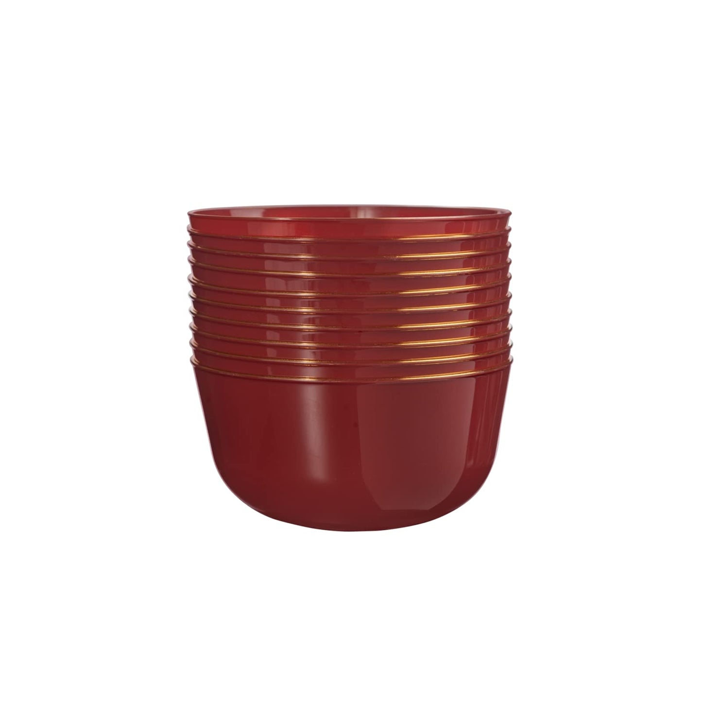 Classic Burgundy Design Plastic Bowls | 120 Count