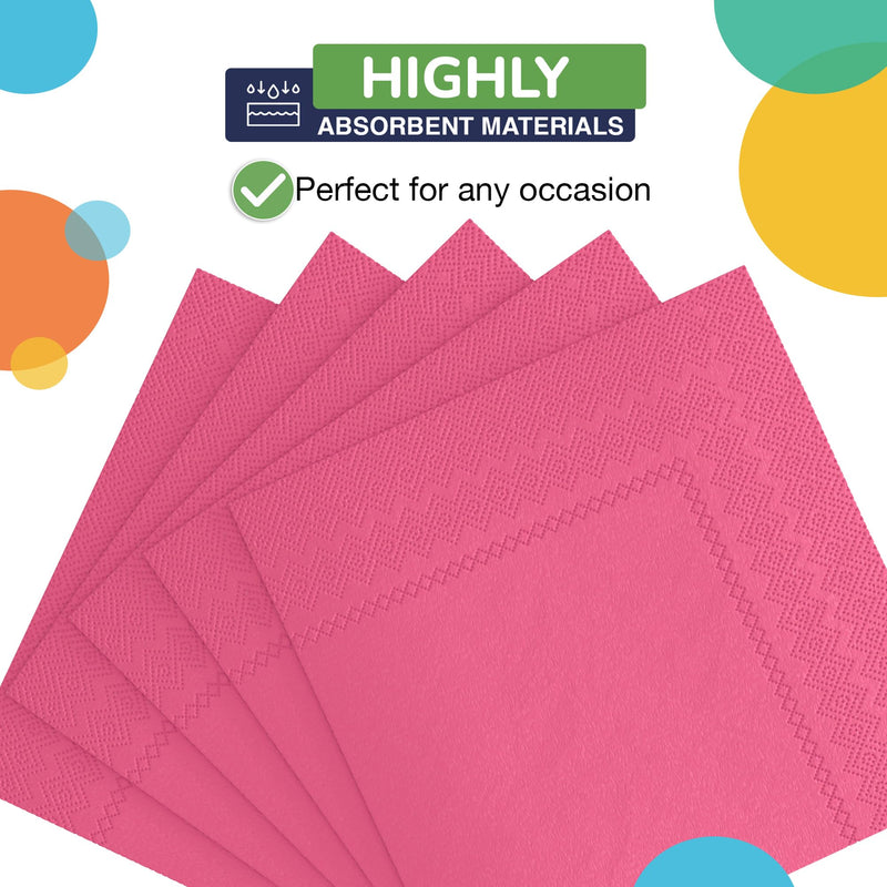 Cerise Beverage Napkins -100 Ct..