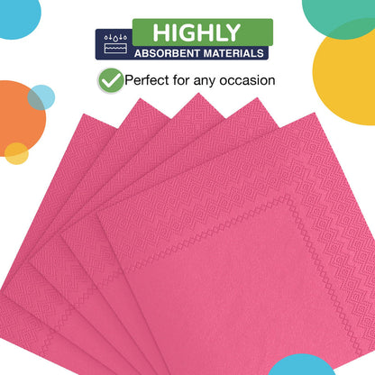Cerise Beverage Napkins -100 Ct..
