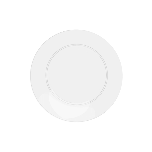 8 In. Trend Glass Look Plastic Plates | 120 Count