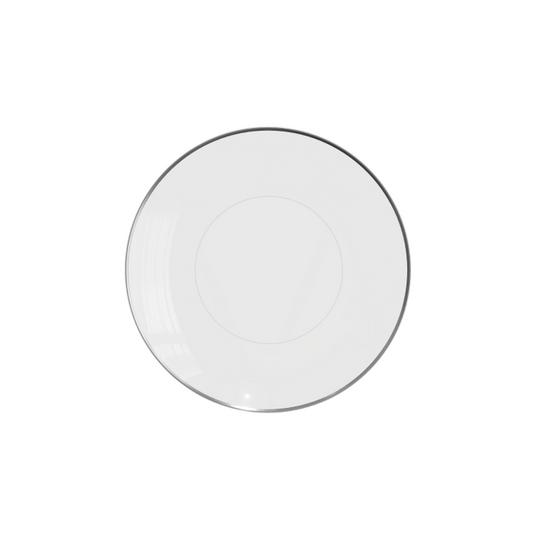 6 In. Clear With Silver Rim Plastic Plates | 120 Count