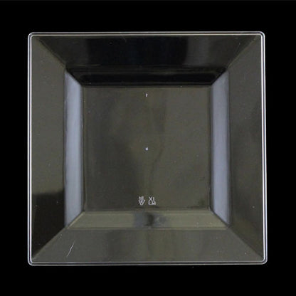 8 In. Clear Square Plates - 10 Ct.