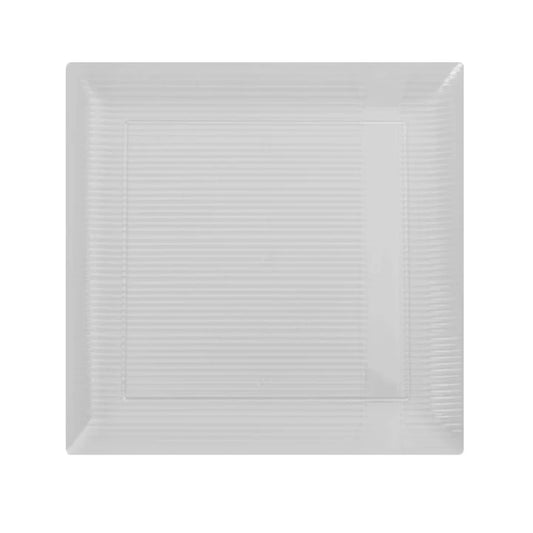 9 In. Clear Zen Design Plates - 10 Ct.