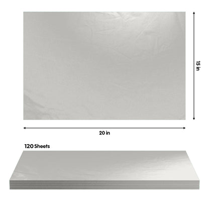 Silver Tissue Paper 15"" x 20"" | 120 Sheets
