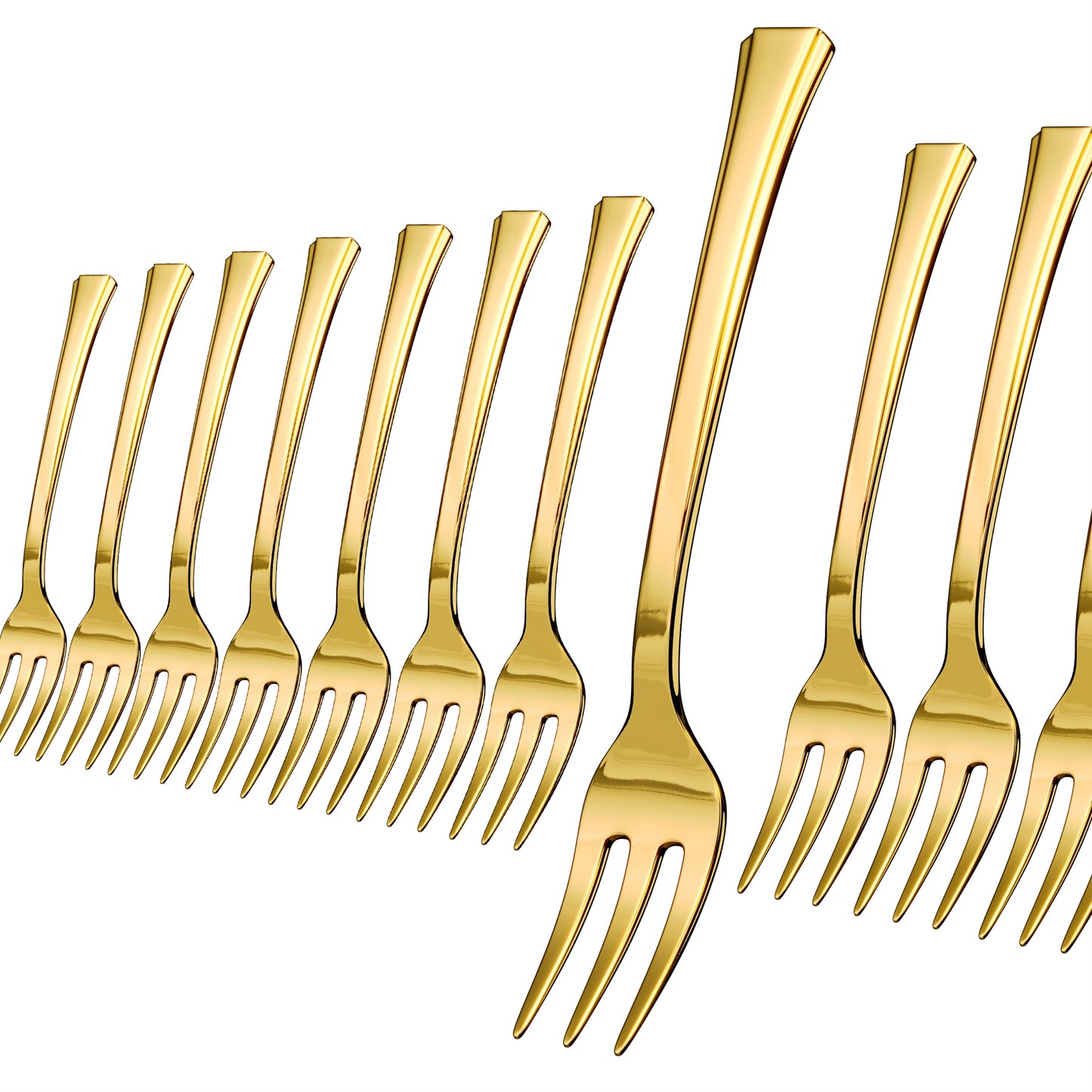 Exquisite Gold Plastic Tasting Forks | 500 Count