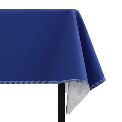 Dark Blue Flannel Backed Table Cover 70 in. Round