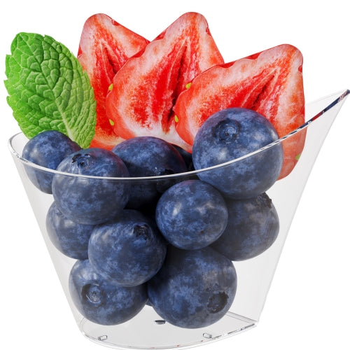 4.35 Oz. Clear Sauce Boat  With Mini Spoons - 100 Ct.