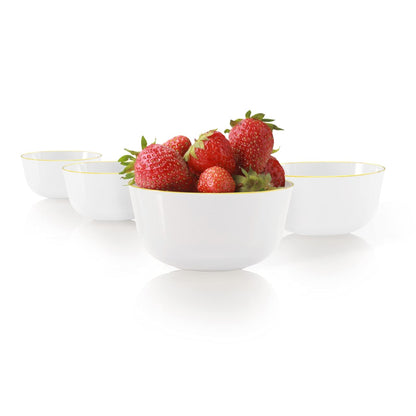 Classic Gold Design Plastic Bowls | 120 Count