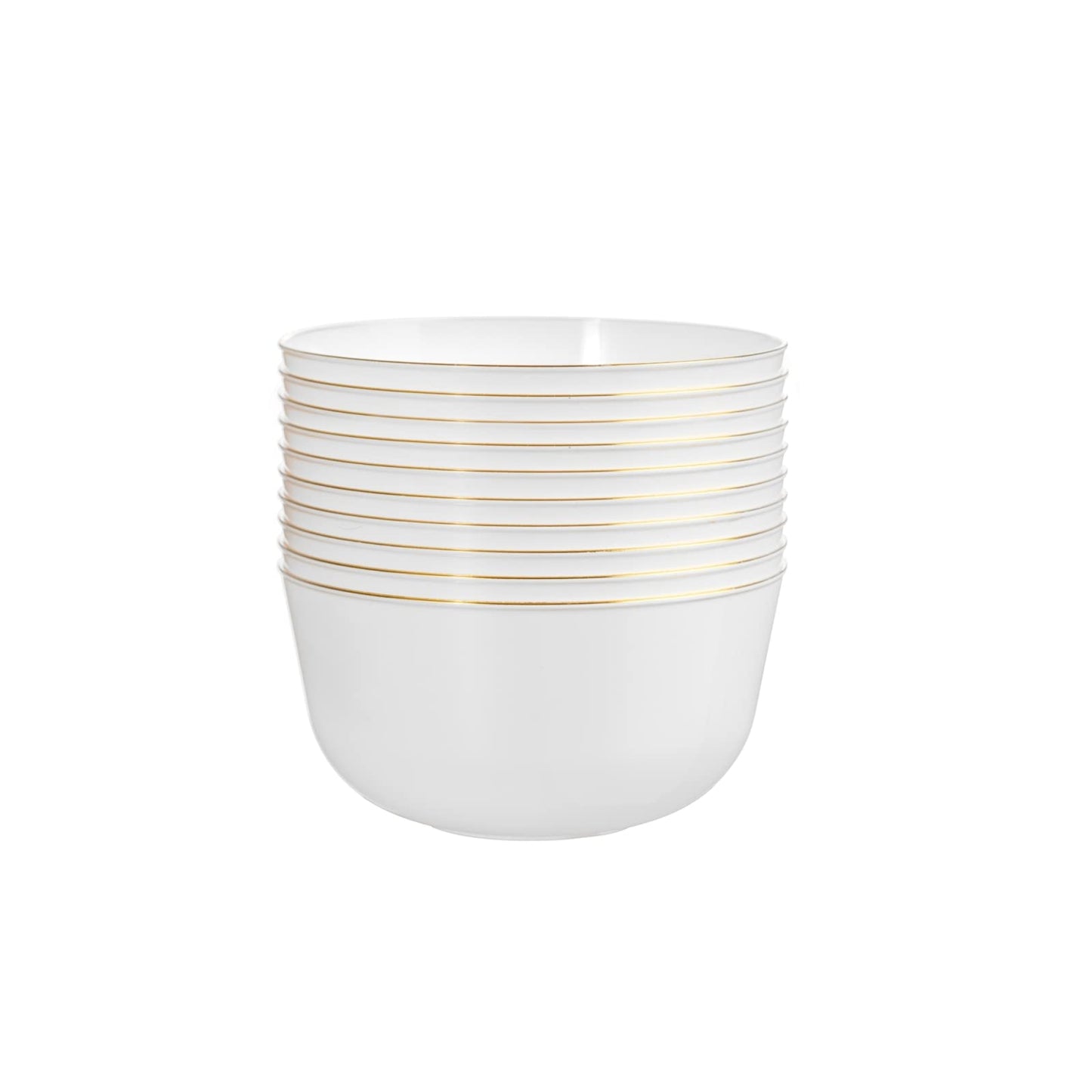 Classic Gold Design Plastic Bowls | 120 Count