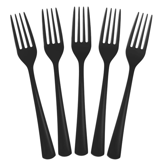 Heavy Duty Black Plastic Forks | Case of 1200