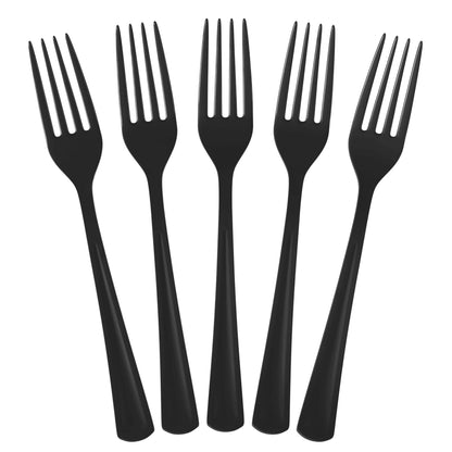 Heavy Duty Black Plastic Forks - 50 Ct.