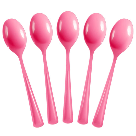 Heavy Duty Cerise Plastic Spoons | Case of 1200