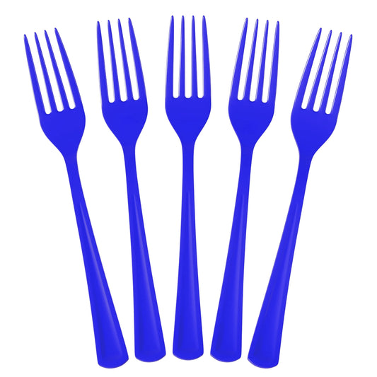 Heavy Duty Dark Blue Plastic Forks | Case of 1200