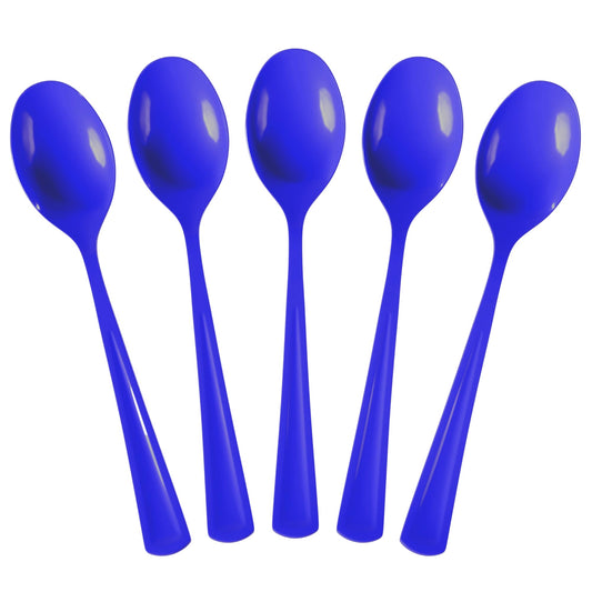 Heavy Duty Dark Blue Plastic Spoons | Case of 1200